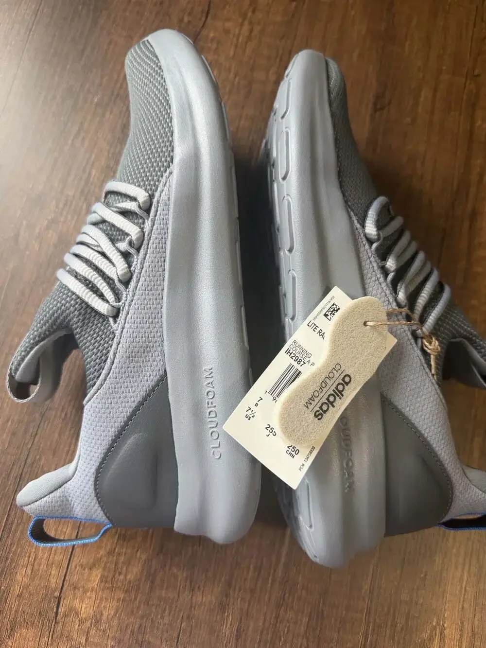 Adidas Lite Racer Adapt 7.0 Size 7.5 Grey Slip-On Sneakers